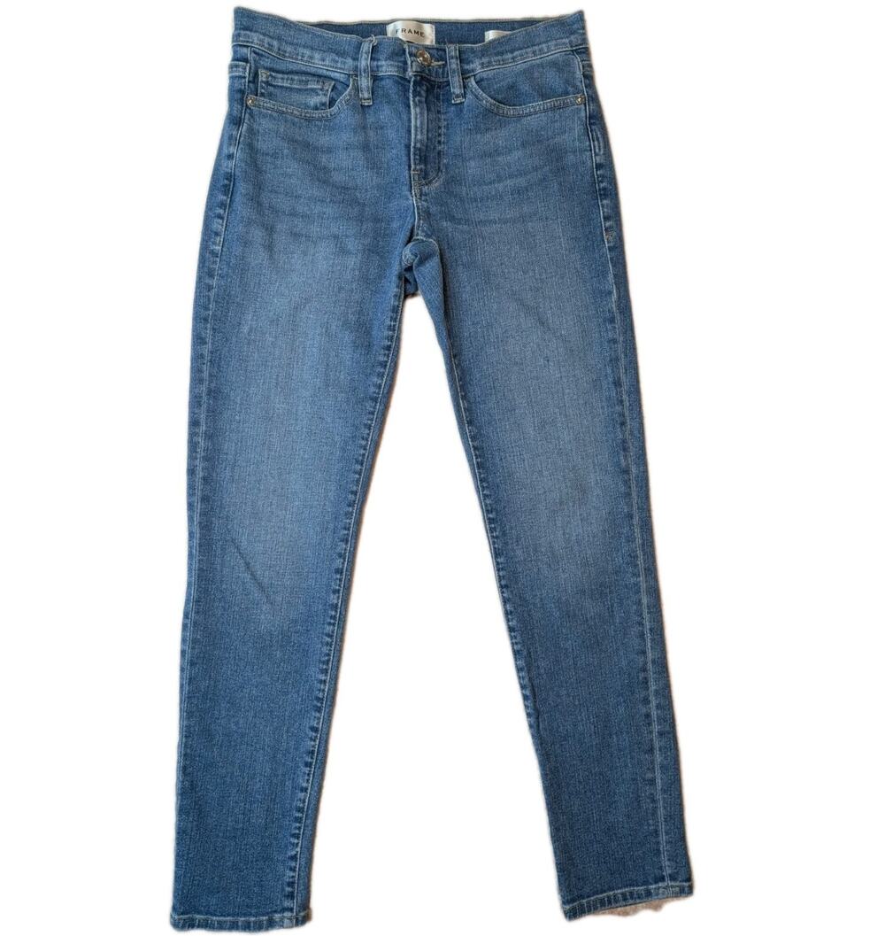 FRAME Le Garcon Crop Jeans Light Wash Denim Ankle Skinny W29 Womens 26